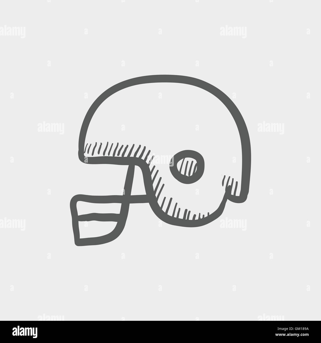 Football helmet sketch iconj Stock Vector Image & Art Alamy