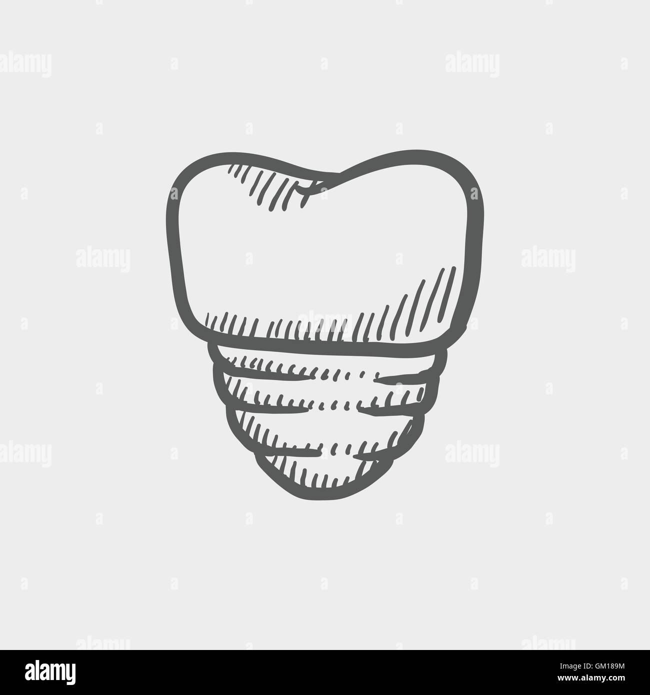 Tooth implant sketch icon Stock Vector Image & Art - Alamy