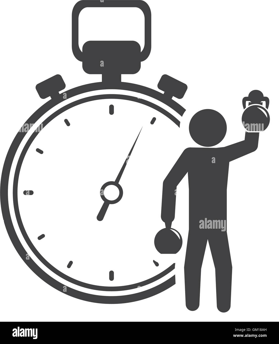 chronometer weight lifting healthy lifestyle design Stock Vector Image ...