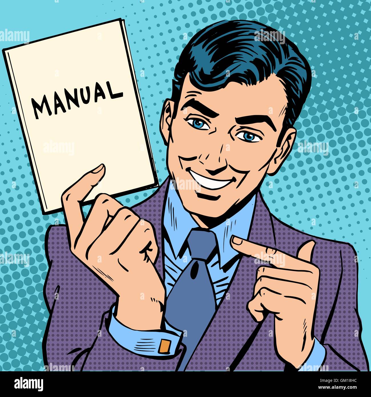 man manual Stock Vector