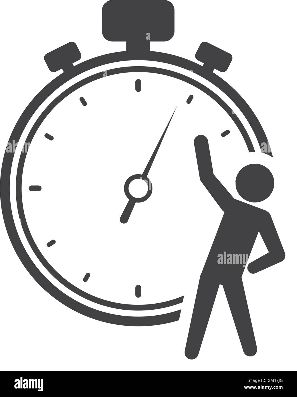 chronometer stretching healthy lifestyle design Stock Vector Image ...