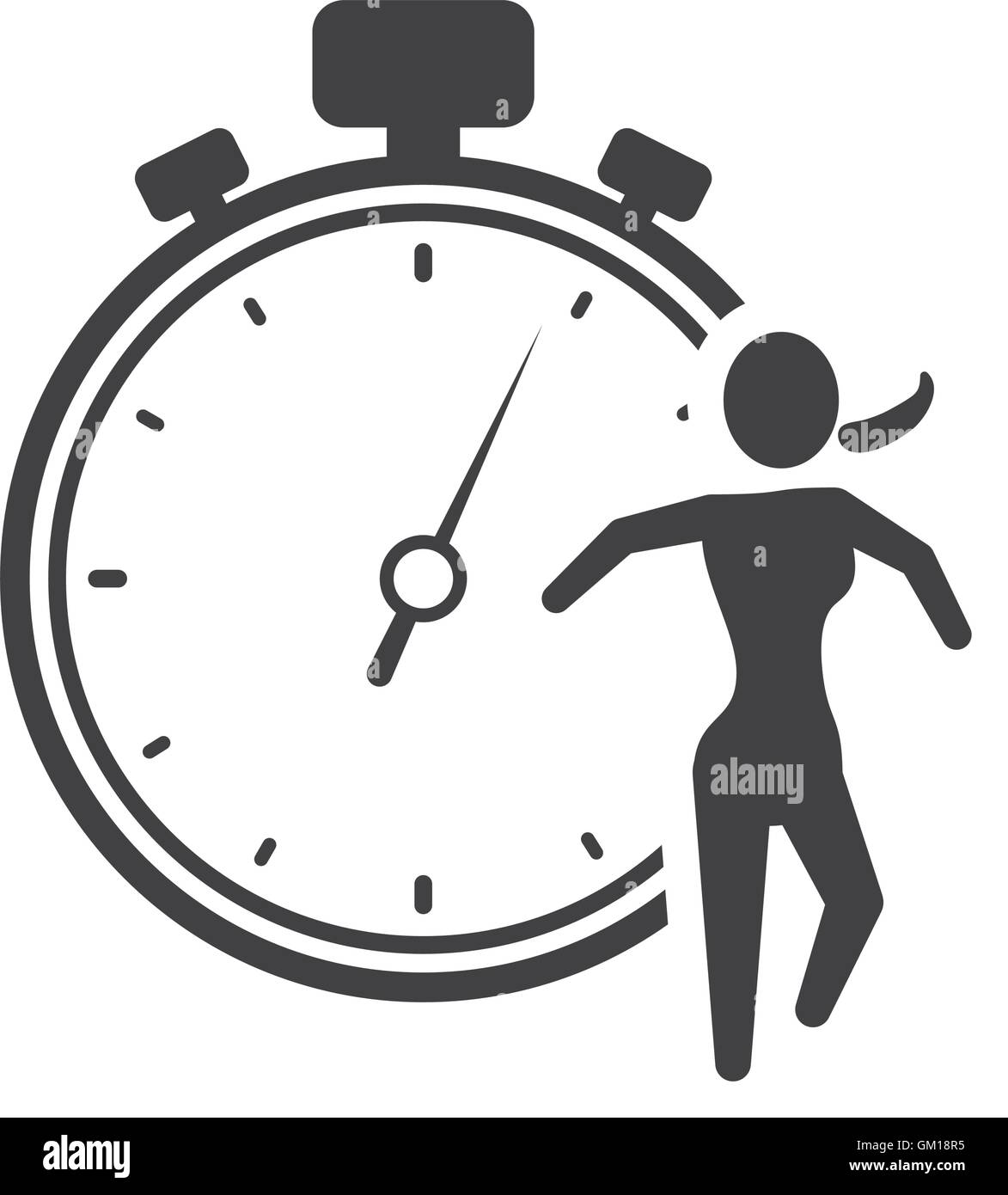 chronometer running healthy lifestyle design Stock Vector Image & Art ...