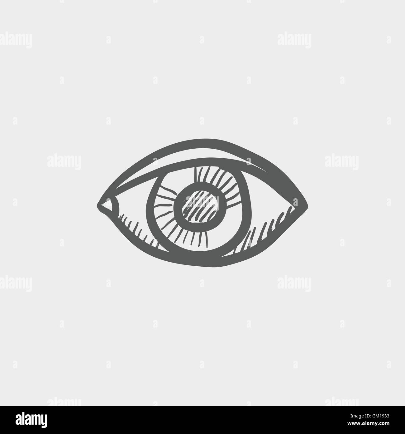 Eye sketch icon Stock Vector