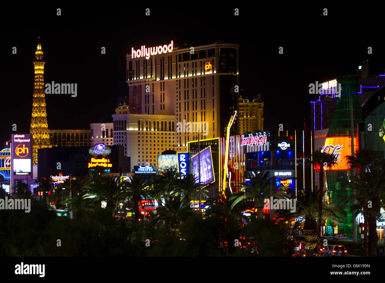 Las Vegas lit up at night. USA Stock Photo - Alamy