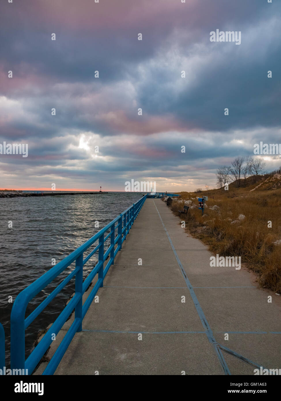 White River Channel and Lighthouse Whitehall Michigan, Wabiningo