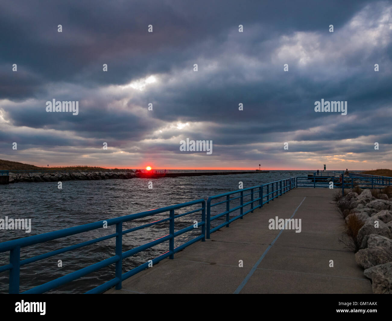 White River Channel and Lighthouse Whitehall Michigan, Wabiningo