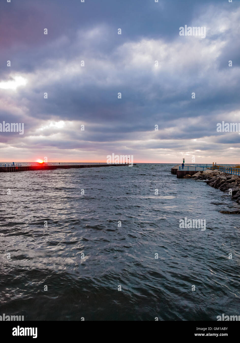 White River Channel and Lighthouse Whitehall Michigan, Wabiningo