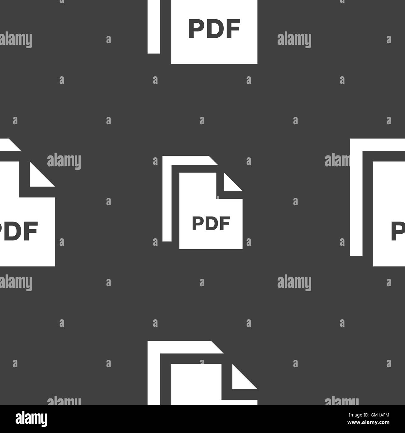file PDF icon sign. Seamless pattern on a gray background. Vector Stock ...