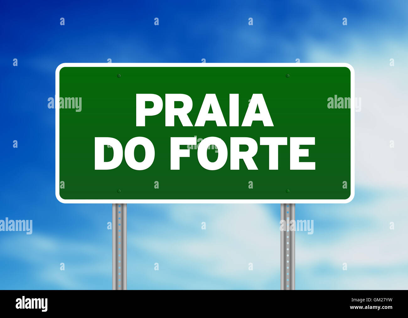 Green Road Sign - Praia do Forte, Brazil Stock Photo - Alamy