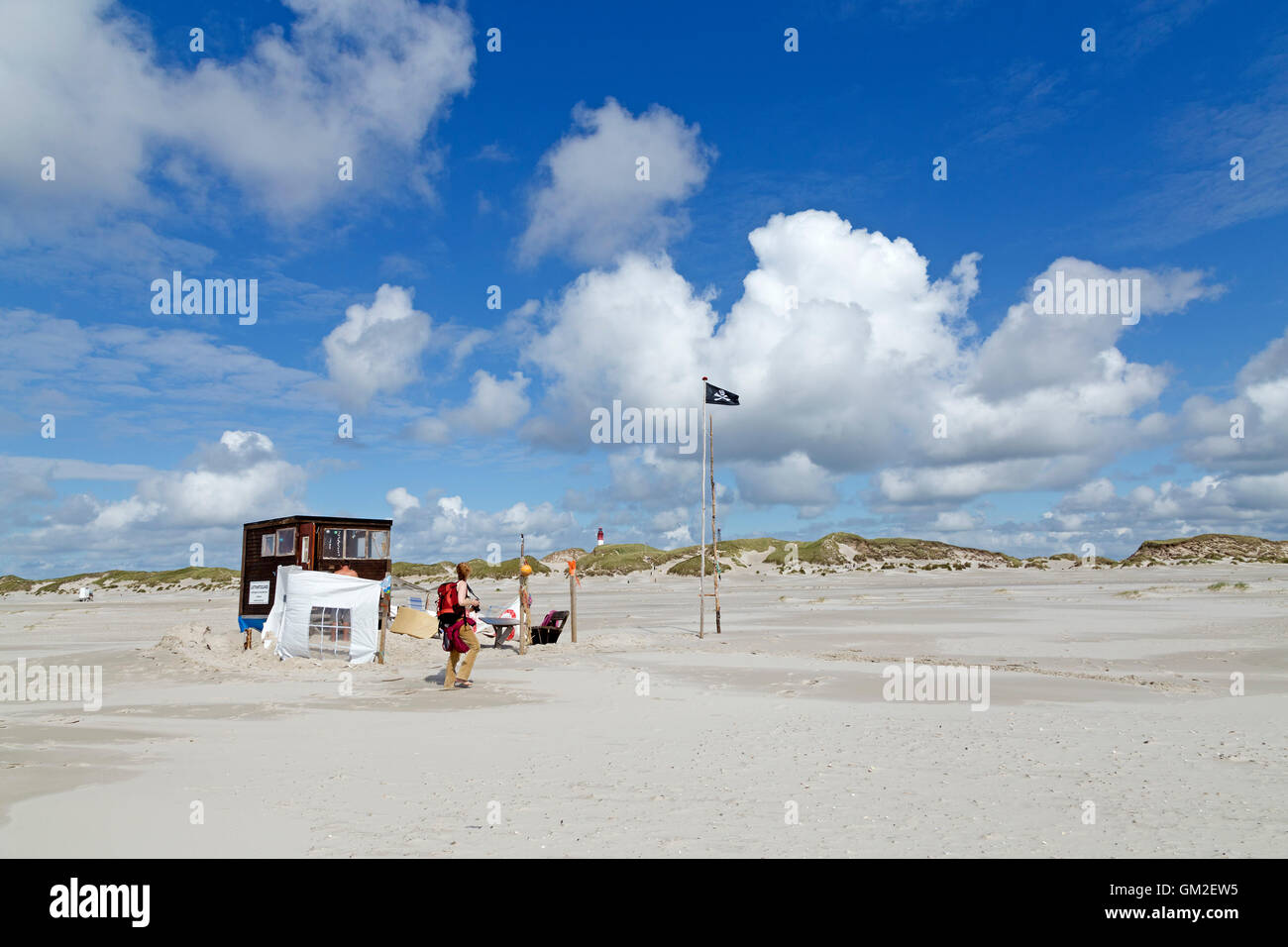 Kniepsand beach, Amrum Island, North Friesland, Schleswig-Holstein, Germany Stock Photo