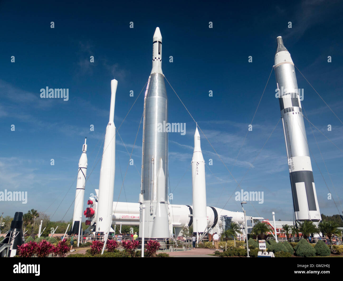 Rocket garden; Kennedy Space Center; NASA Stock Photo - Alamy