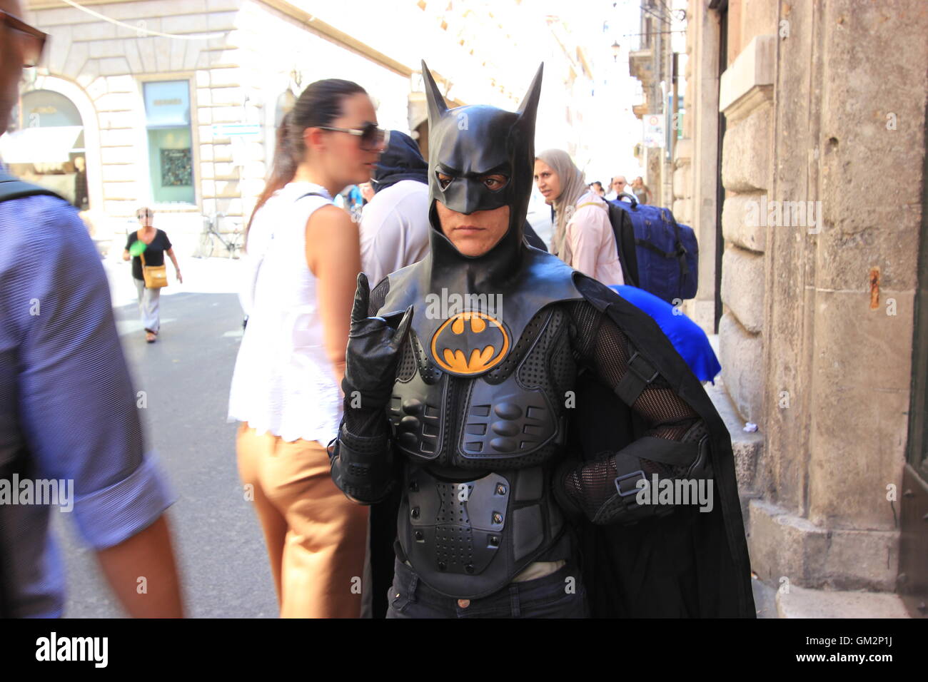 A woman dressed as Batman, Rome, Lazio, Italy, Europe Stock Photo - Alamy