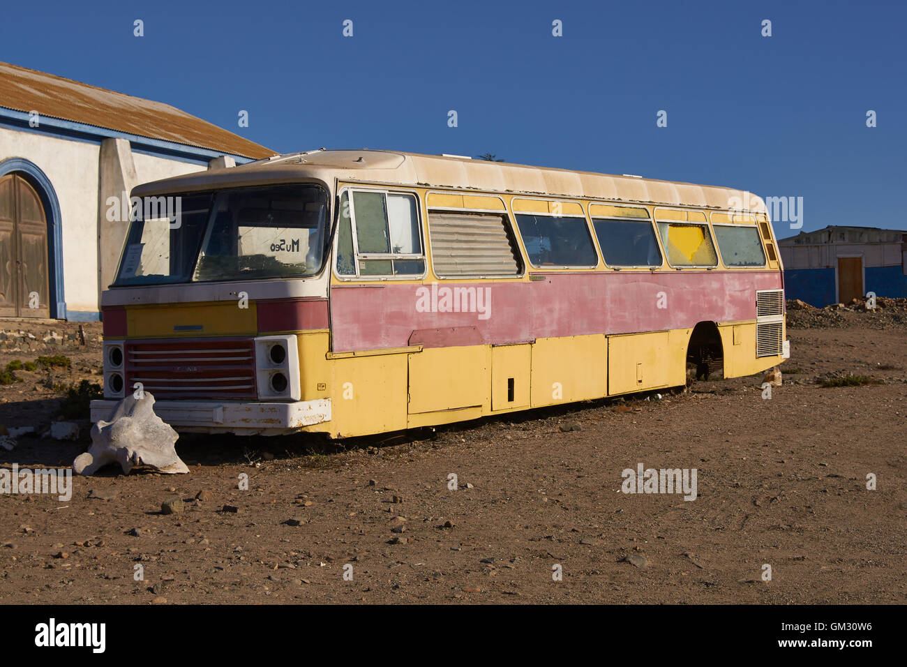 Abandoned bus Stock Photo