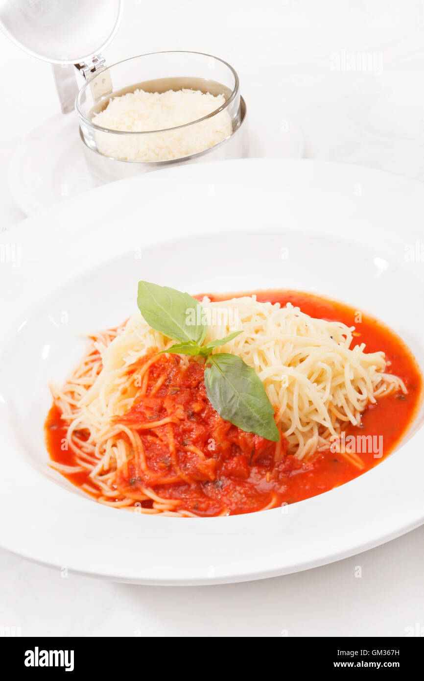 Pasta with tomato sauce Stock Photo - Alamy