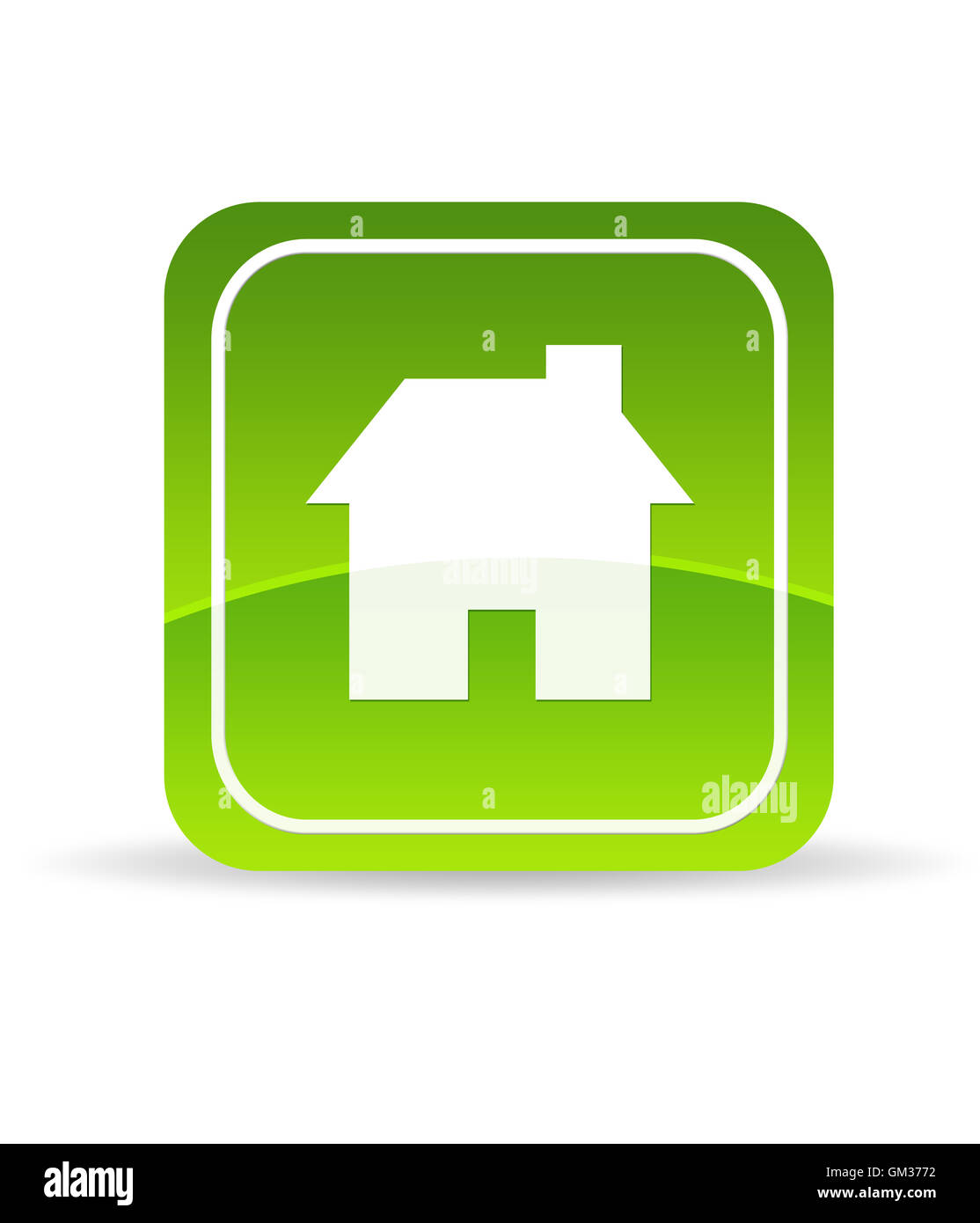 Green Home Icon Stock Photo