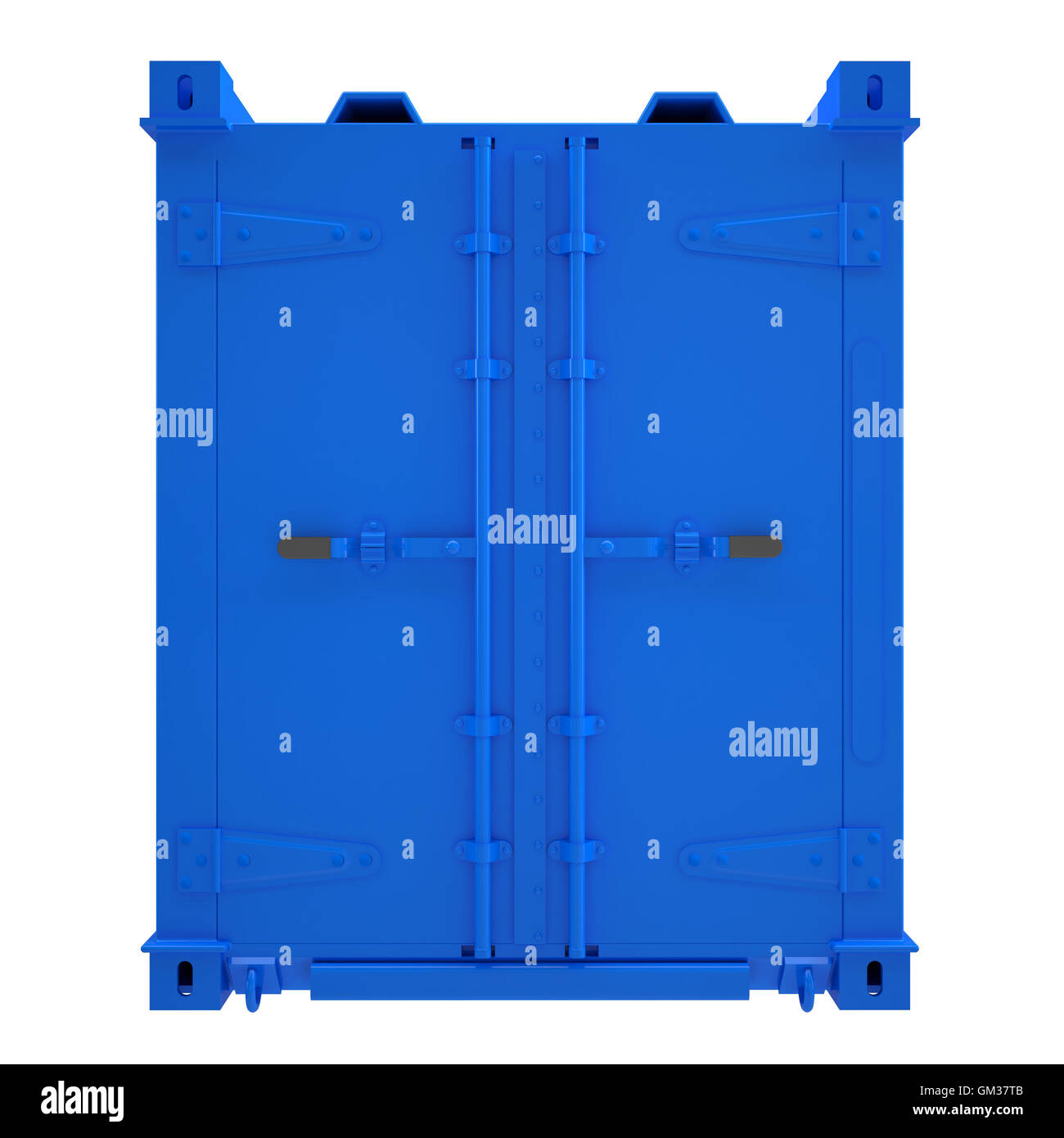 3d render blue cargo container Cut Out Stock Images & Pictures - Alamy