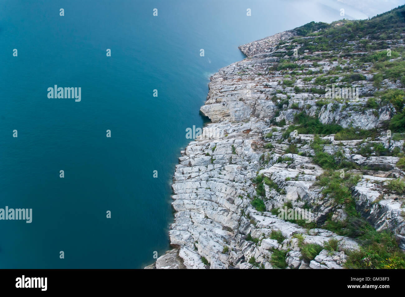 rock and lake background image Stock Photo - Alamy