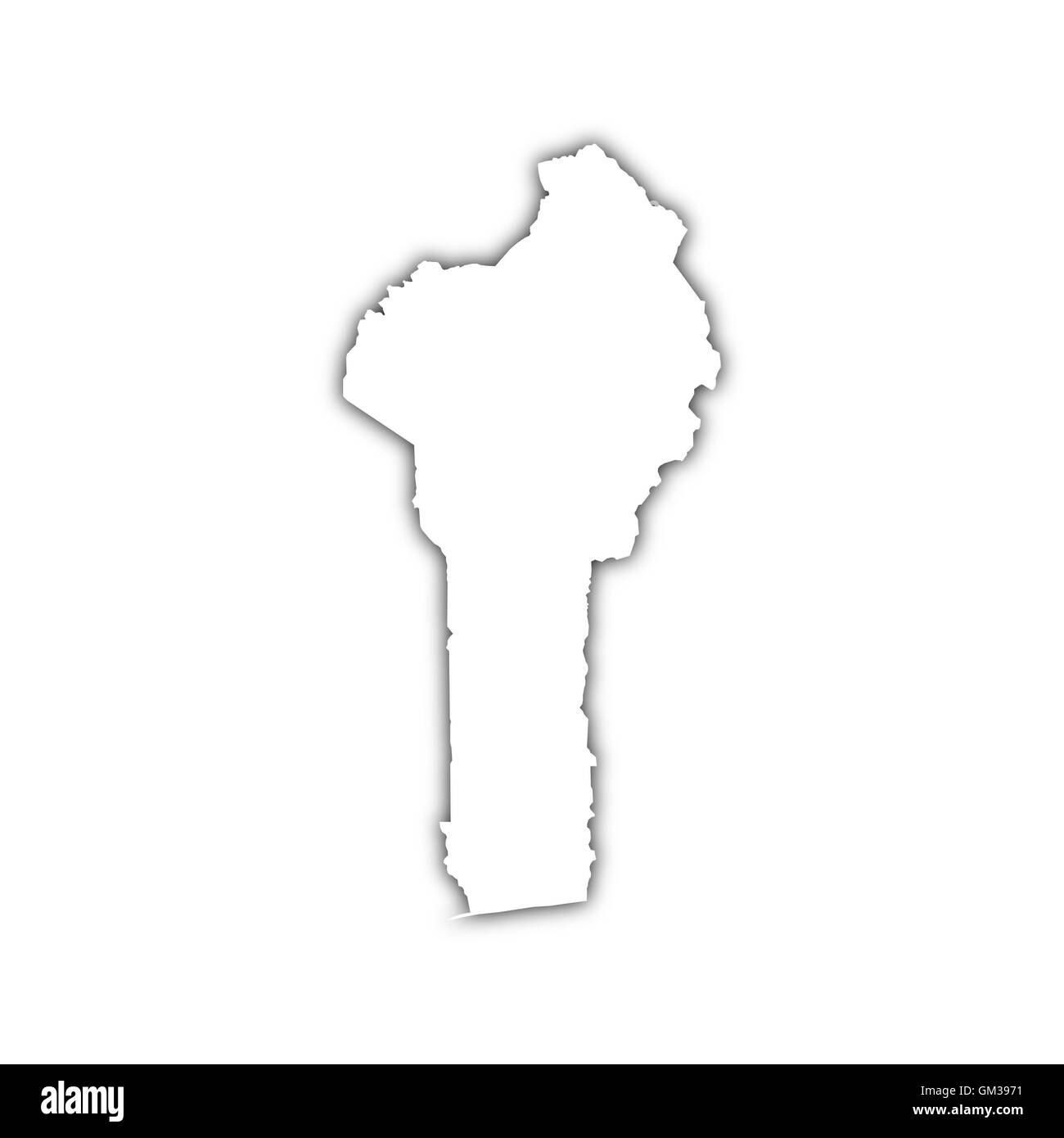 map of benin Stock Photo