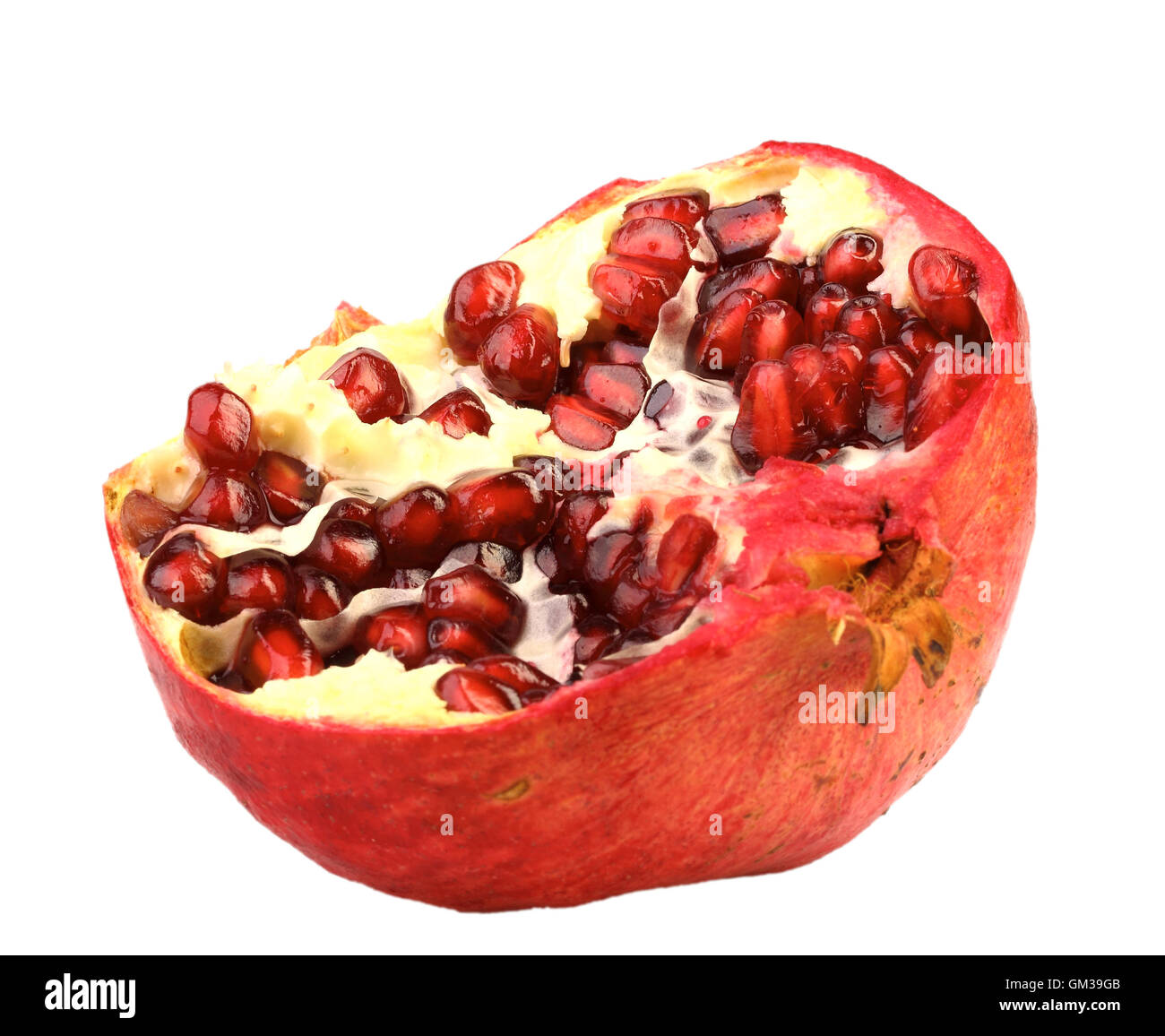Part of fresh red pomegranate Stock Photo