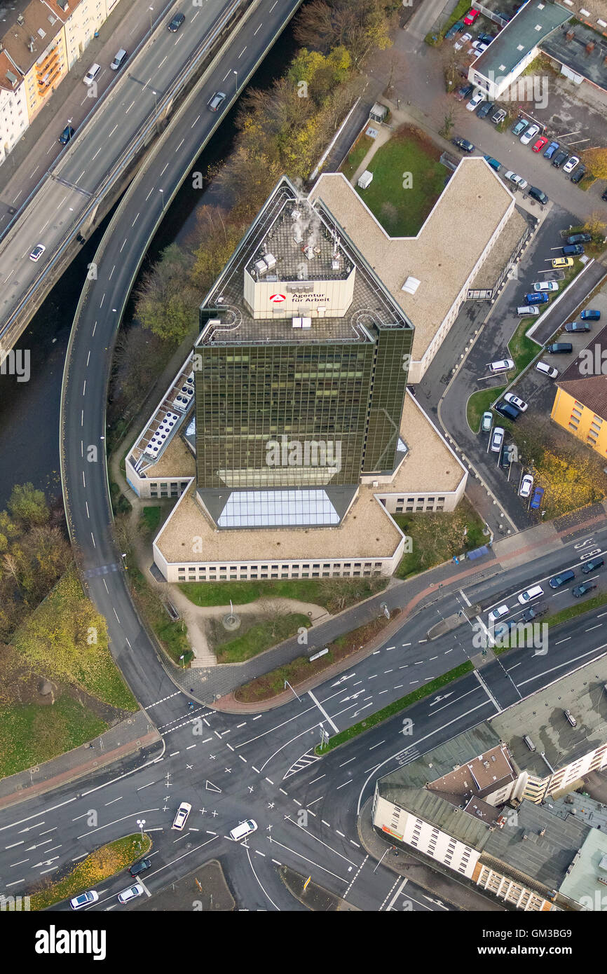 Aerial view, employment office of Hagen, authorities Structure, Agency