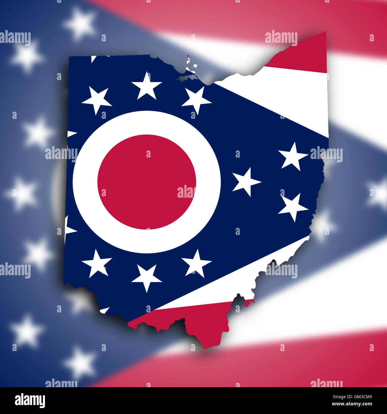 Map of Ohio Stock Photo