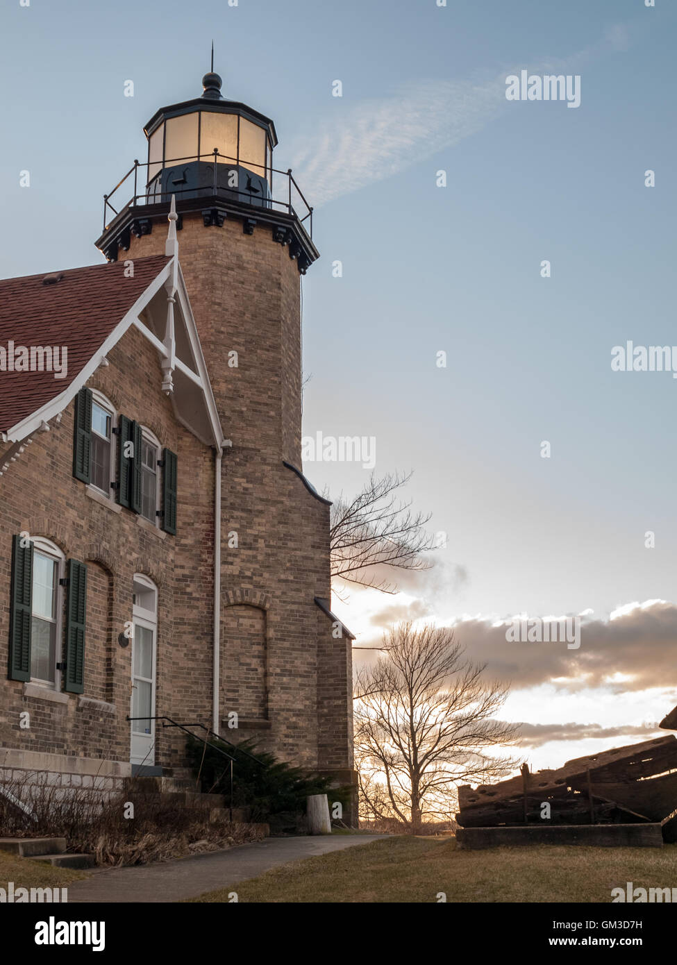 White River Channel and Lighthouse Whitehall Michigan, Wabiningo