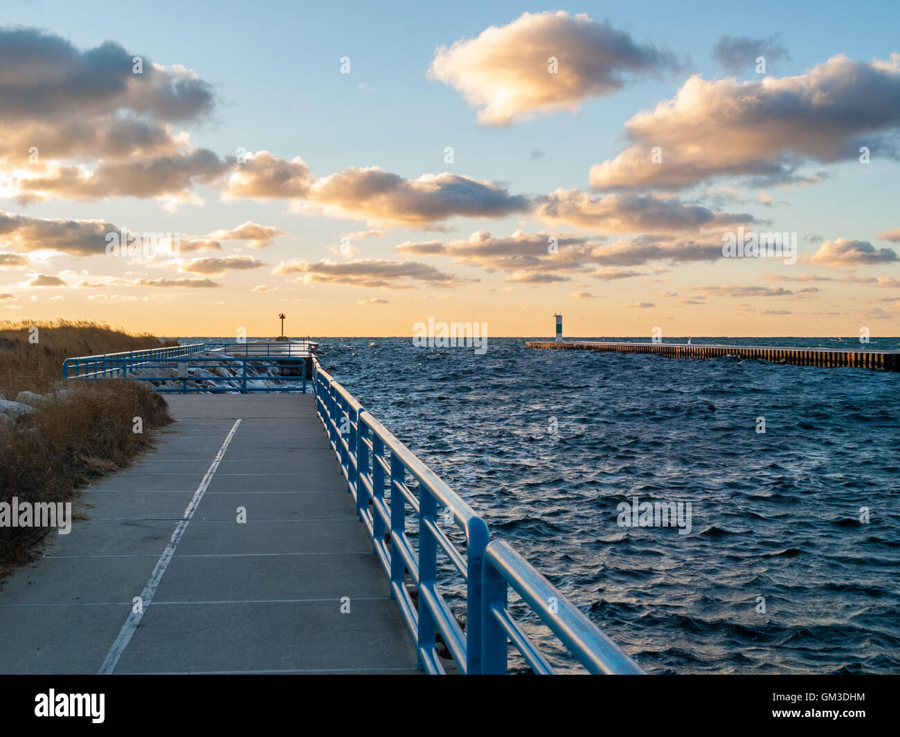 White River Channel and Lighthouse Whitehall Michigan, Wabiningo