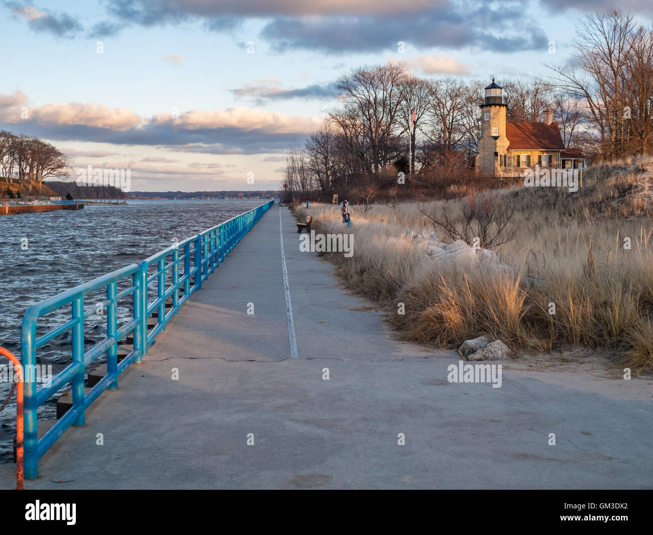 White River Channel and Lighthouse Whitehall Michigan, Wabiningo