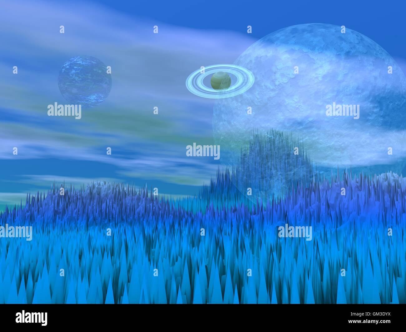 Alien Planet Earth Moon Mountains High Resolution Stock Photography and ...