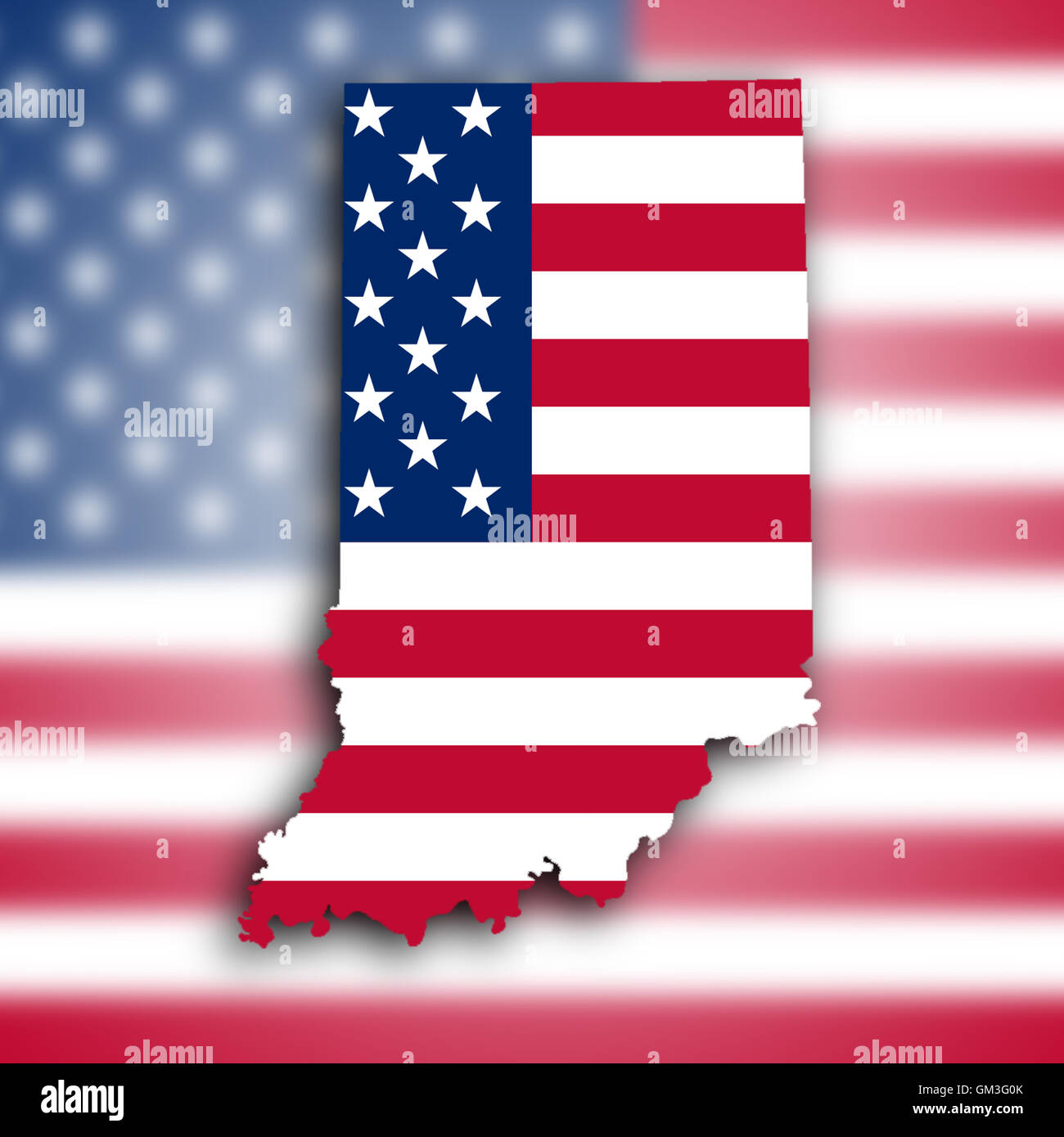 Map Of Indiana Stock Photo Alamy Map Of Indiana GM3G0K 