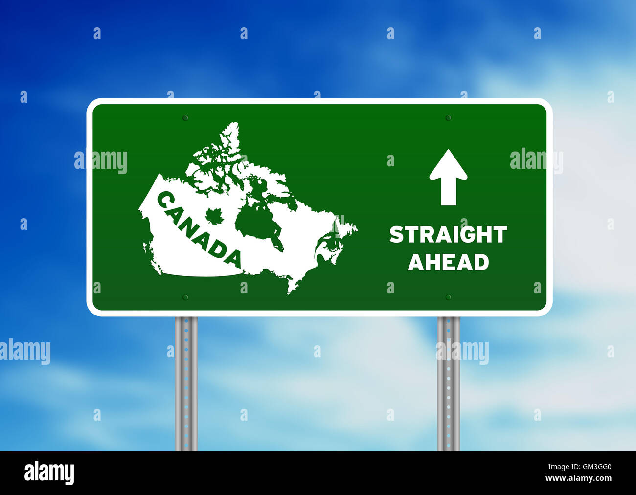 Canada Highway Sign Stock Photo