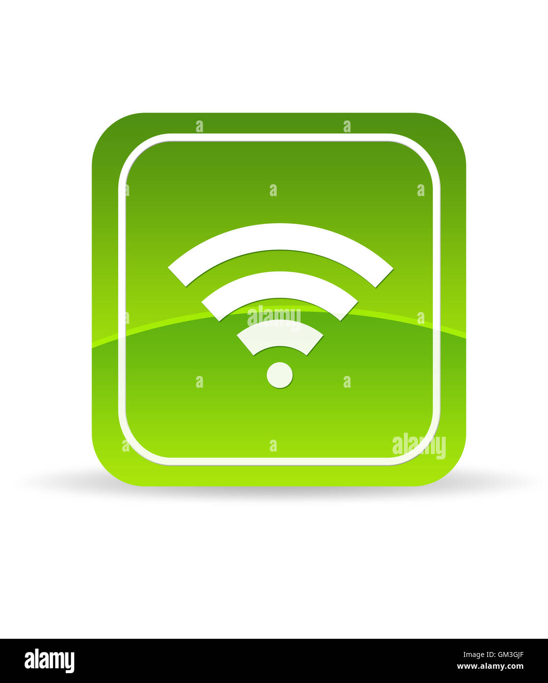 Green Wifi Icon Stock Photo