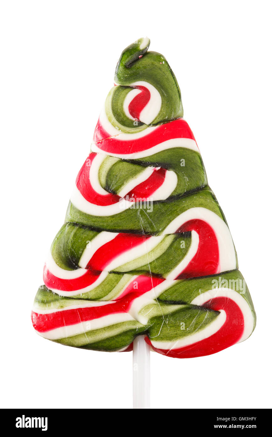 Christmas tree lollipop Stock Photo - Alamy