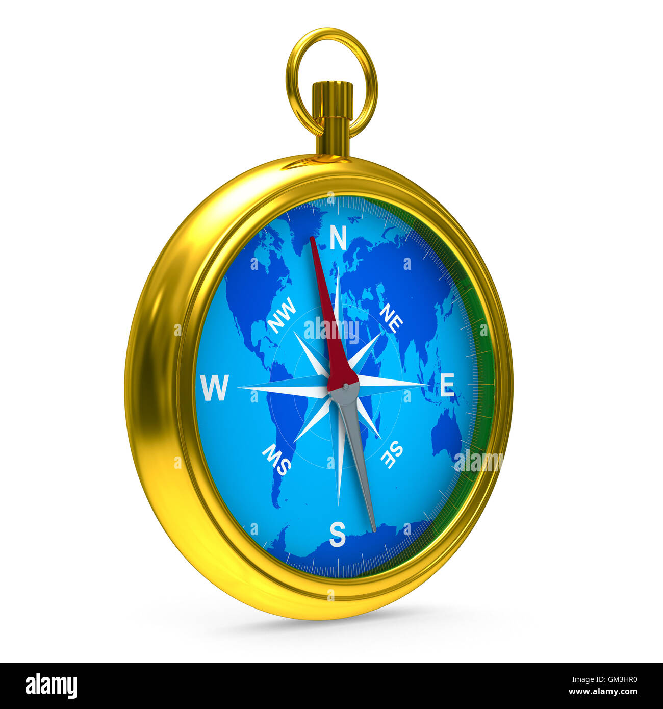 compass on white background. Isolated 3D image Stock Photo Alamy