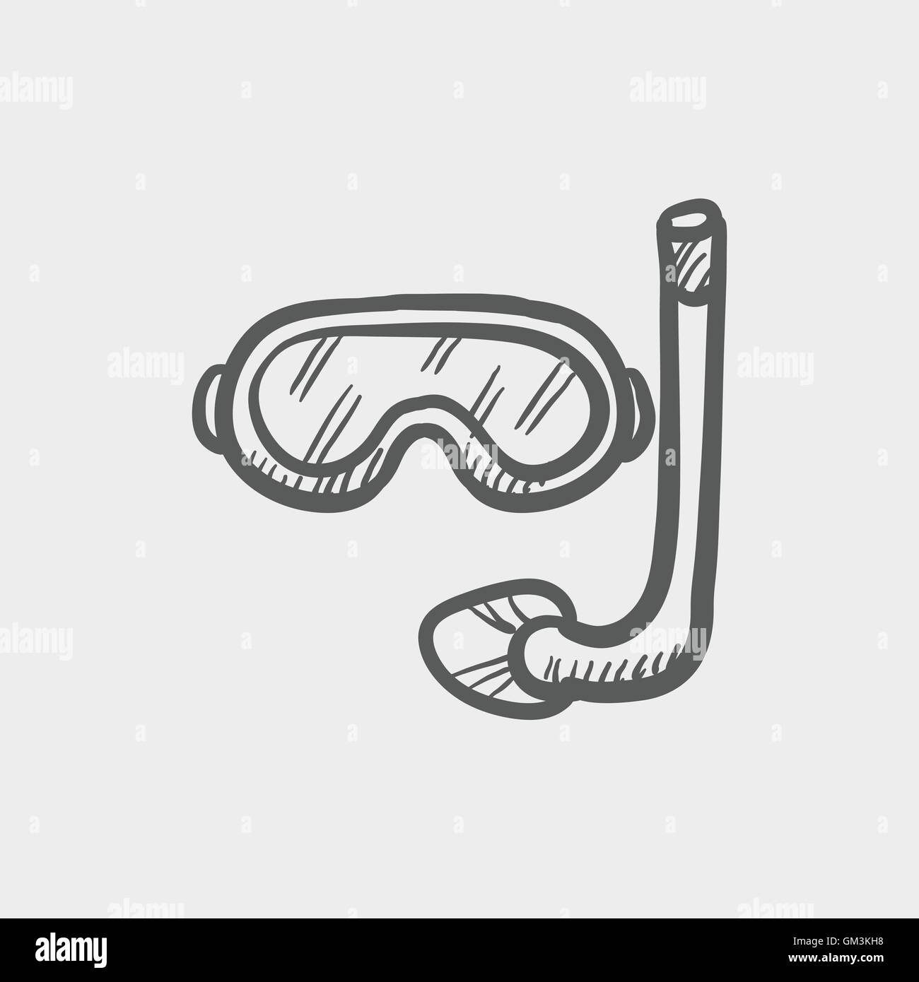 Karu Slapper af Måge Snorkel and mask for diving sketch icon Stock Vector Image & Art - Alamy