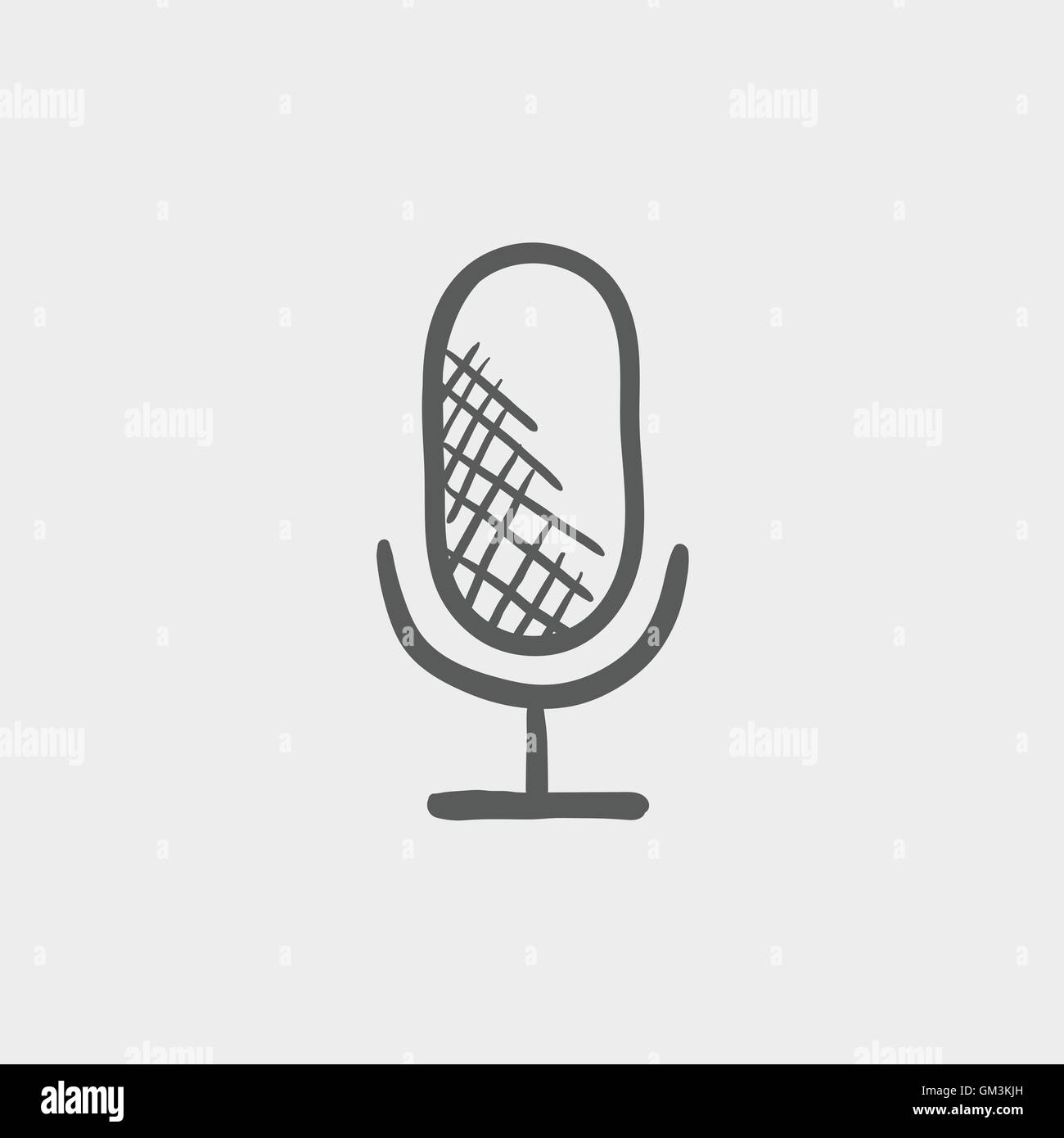 Flat microphone design Black and White Stock Photos & Images - Alamy