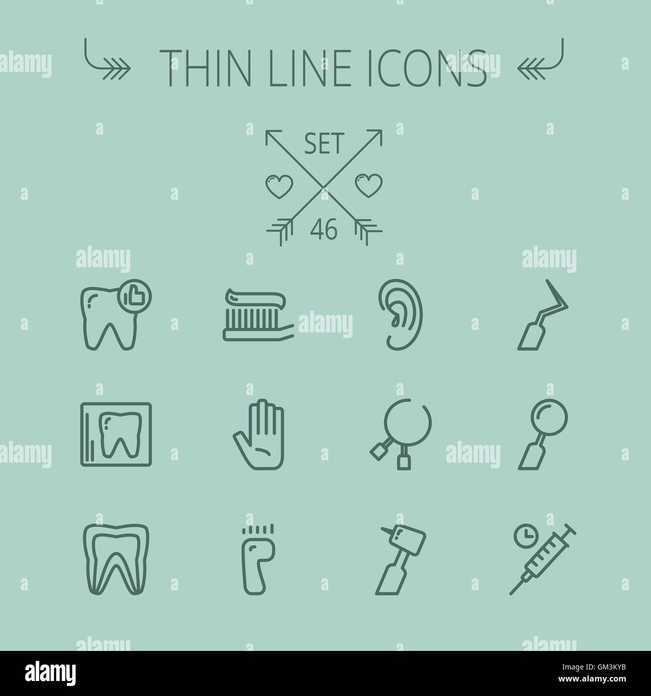 Medicine thin line icon set Stock Vector Image & Art - Alamy