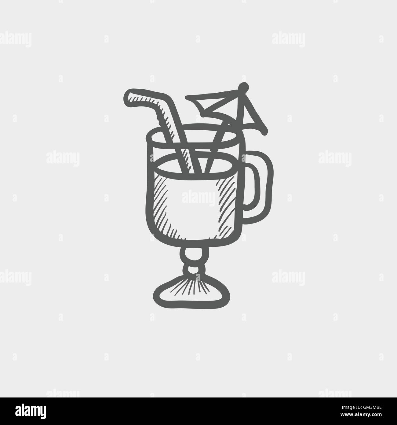 Cold ice tea with strw sketch icon Stock Vector Image & Art Alamy