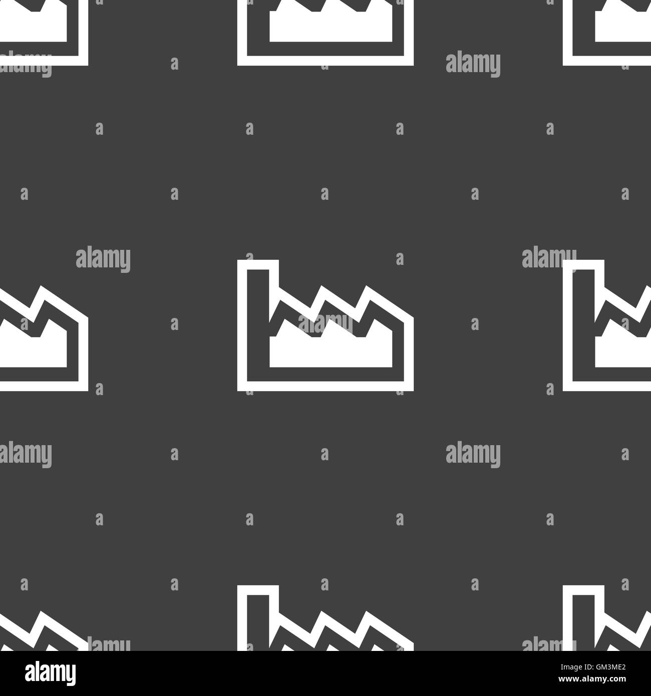 Chart icon sign. Seamless pattern on a gray background. Vector Stock ...