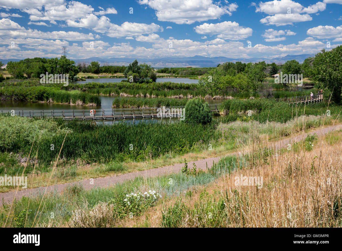 Denver, Colorado - The Rocky Mountain Arsenal National Wildlife Refuge, formerly an army facility producing chemical weapons. Stock Photo
