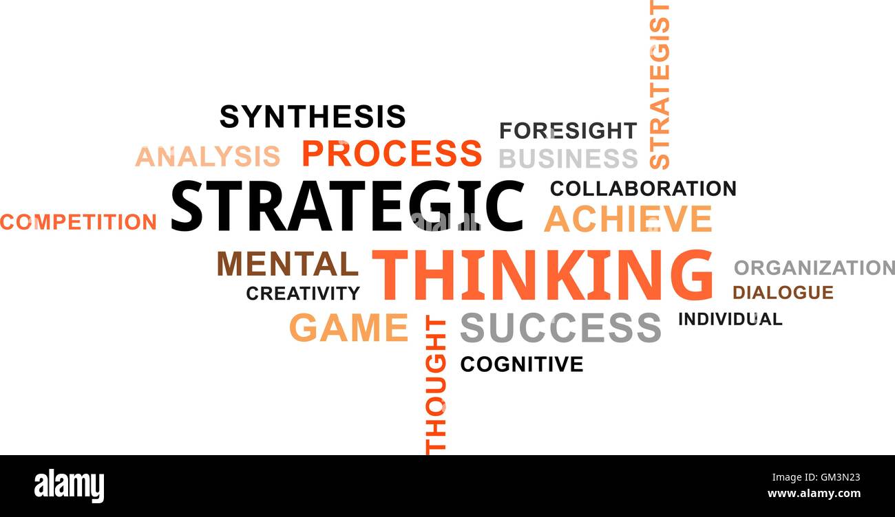 word cloud - strategic thinking Stock Vector