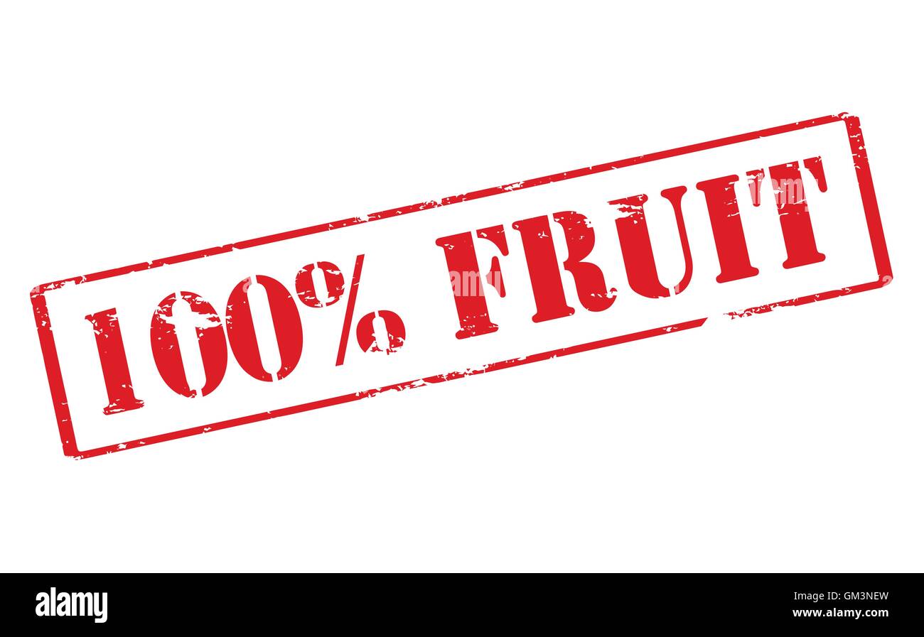 One hundred percent fruit Stock Vector