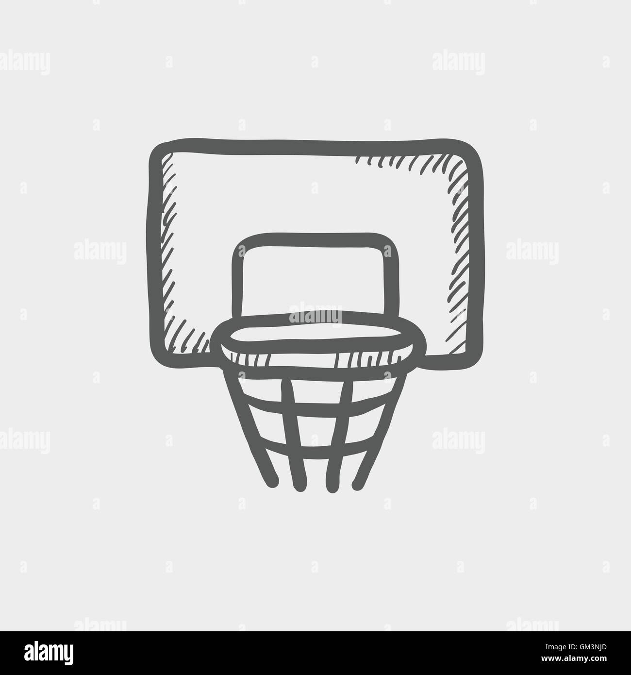 Basketball hoop sketch icon Stock Vector Image & Art Alamy