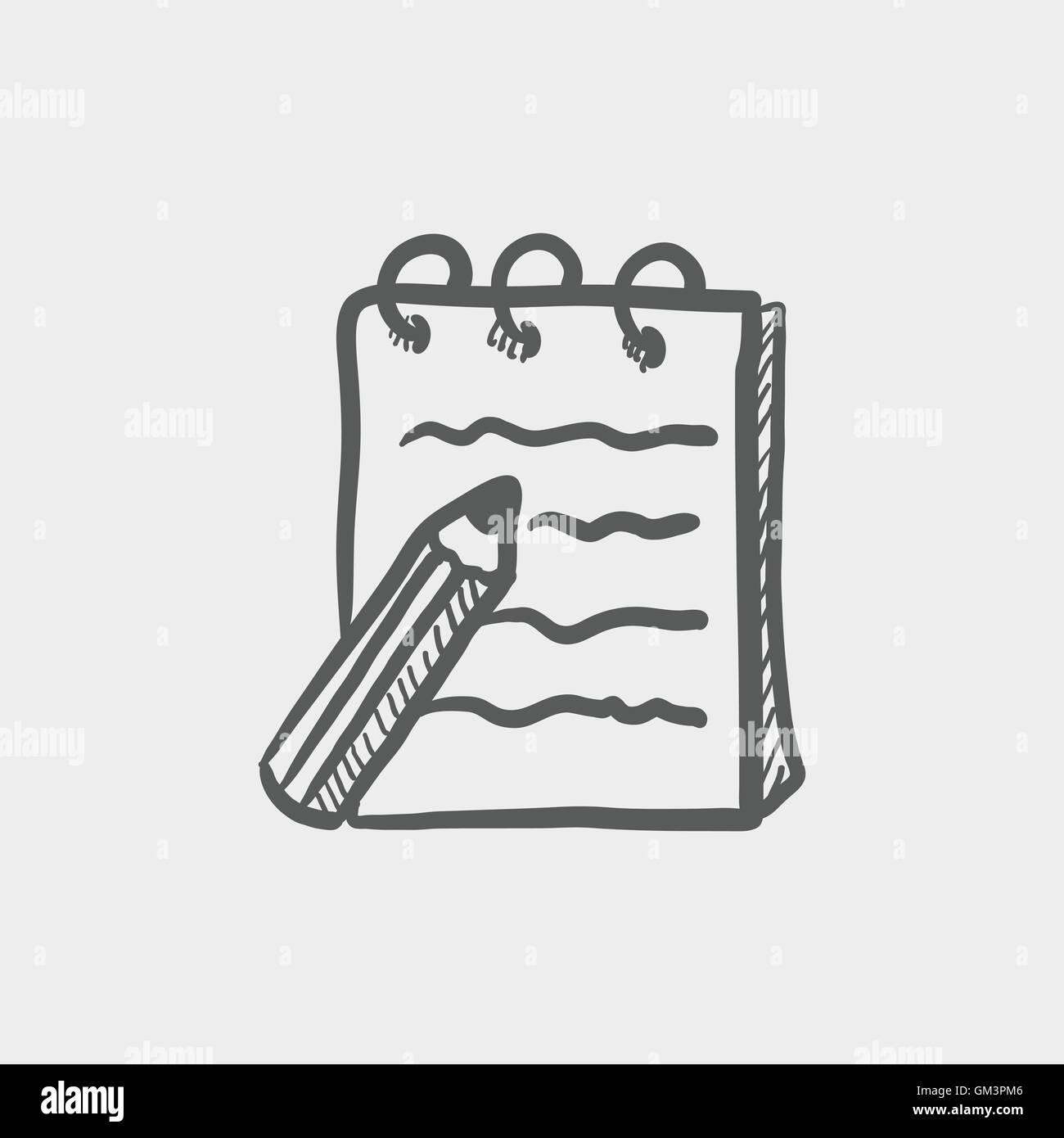 Pen and pad paper Stock Vector Images Alamy