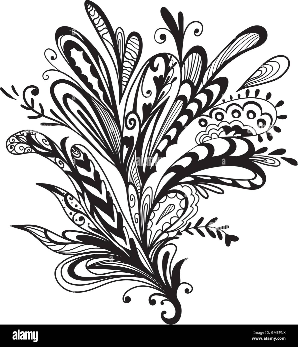 Black and White Vector Ornament Stock Vector Image & Art - Alamy