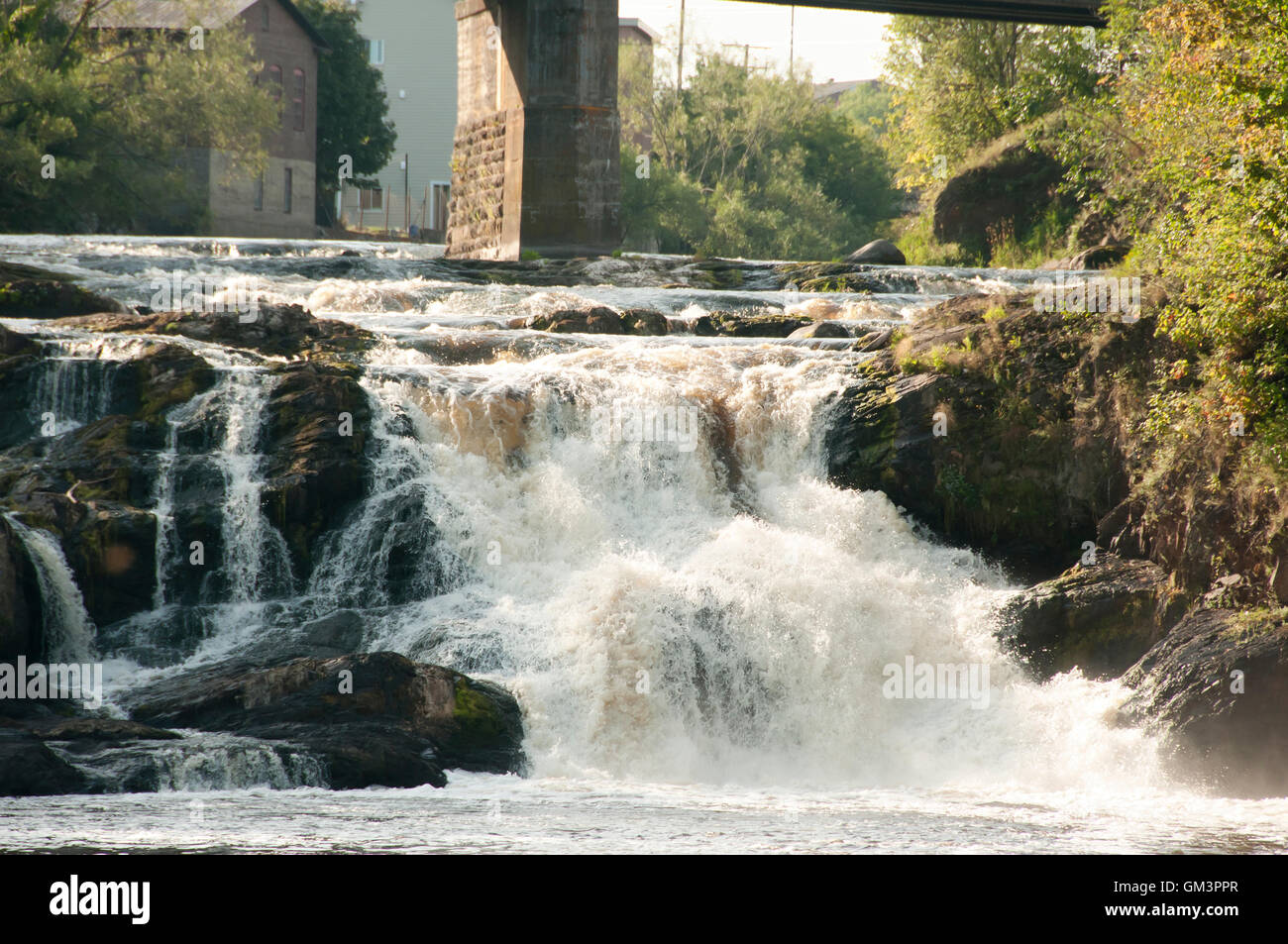 Waterfall RiviereDuLoup Quebec Stock Photo Alamy