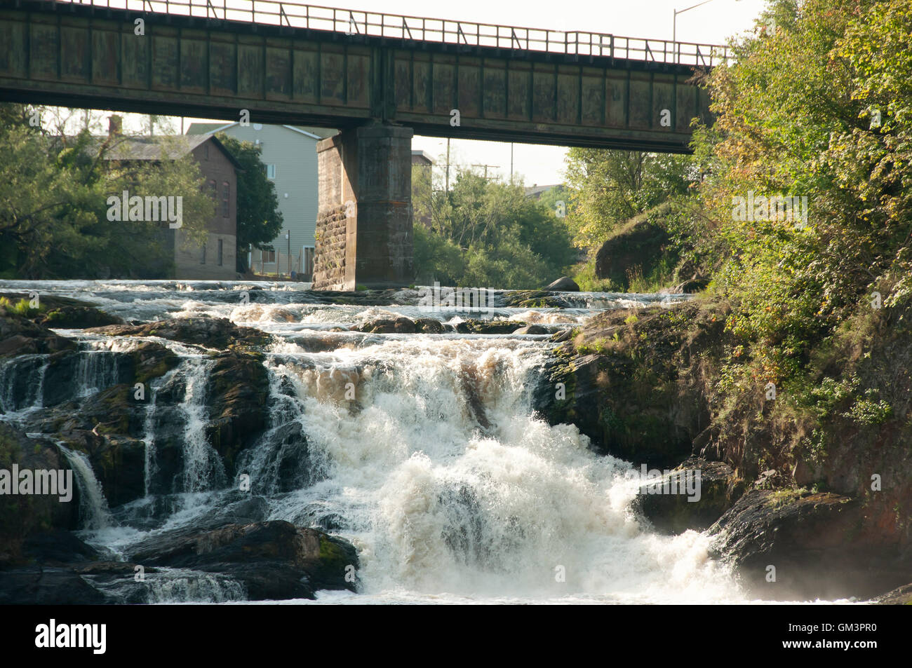 Waterfall RiviereDuLoup Quebec Stock Photo Alamy
