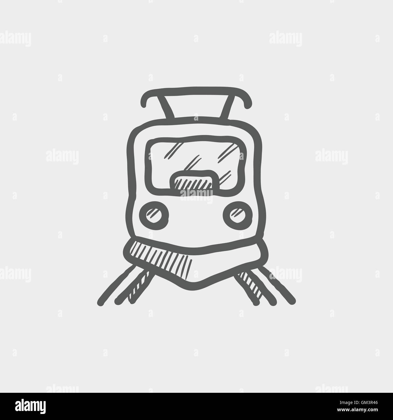 Front view of train sketch icon Stock Vector Image & Art - Alamy