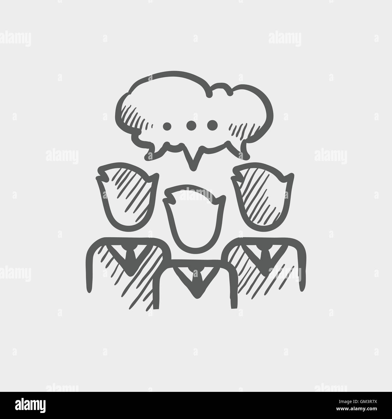 People with chat bubble sketch icon Stock Vector Image & Art Alamy