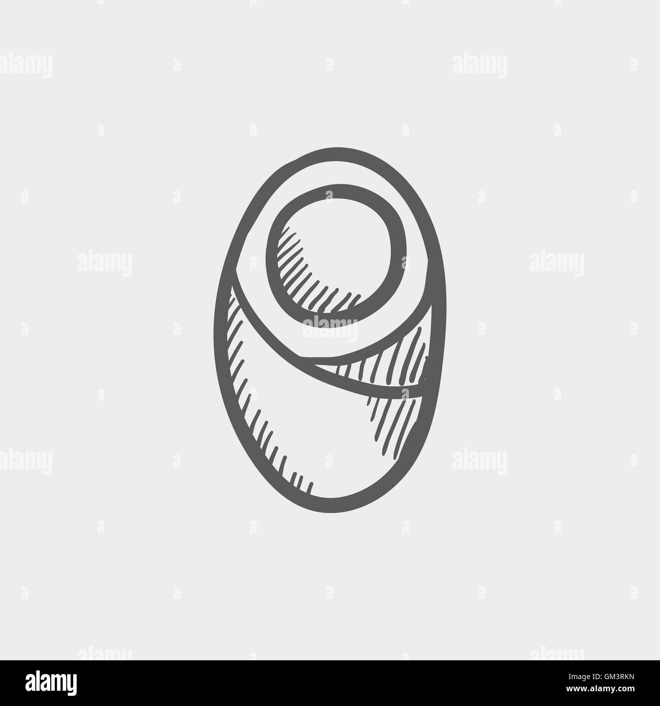 Human cell sketch icon Stock Vector